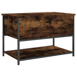 Storage Bench Smoked Oak 70x42.5x47 cm Engineered Wood 839020