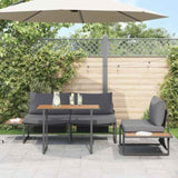 Garden Dining Set 3 pcs Anthracite Steel 3335888