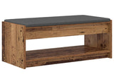 Hall Bench Old Wood 83 x 38 x 45 cm Engineered Wood and Fabric 891582