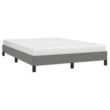 Bed Frame without Mattress Dark Grey 135x190 cm Double Double Fabric 349825
