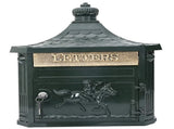 Wall Mounted Mailbox Green 40.5 x 16 x 45 cm Cast Aluminum 42023500