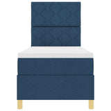 Box Spring Bed with Headboard Blue 80 x 200 cm Fabric 3339657