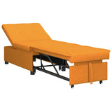 Sofa Bed Dark Yellow 194 x 50 x 82 cm Plywood 42008590