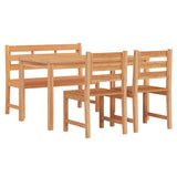 4 Piece Garden Dining Set Solid Wood Teak 3157194