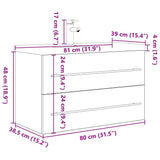 2 Piece Bathroom Furniture Set Sonoma Oak Engineered Wood 3324964