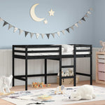 ZNTS Kids' Loft Bed without Mattress with Ladder Black 80x200 cm 835888