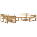 Outdoor Sofa Set 6 pcs White Solid Acacia Wood 3386938