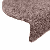 Stair Mats Self-adhesive 30 pcs 56x17x3 cm Light Brown Half Round 3365679