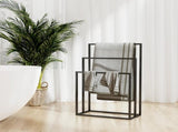 Freestanding Towel Rack Black 48x24x79 cm Iron 343090