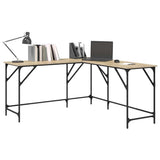 Desk Sonoma Oak 149x149x75 cm Engineered Wood 837583