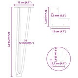 Hairpin Legs for Coffee Table 4 pcs Anthracite 42 cm Solid Steel 4012442