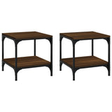 Side Tables 2 pcs Brown Oak 40x40x40 cm Engineered Wood 819386
