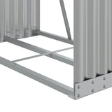 Log Holder Silver 80x45x120 cm Galvanised Steel 364589