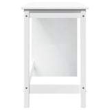 Desk White 112 x 50 x 75 cm Solid Pine Wood 42028373