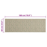 Kitchen Rug Washable Leaves 60x180 cm Velvet 4005633