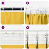 Blackout Curtains with Rings 2 pcs Mustard Yellow 245 x 140 cm 4107506
