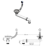 Granite Kitchen Sink Single Basin with Drainer Reversible Black 141669