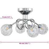 Ceiling Lamp with Mesh Wire Shades for 4 G9 LED Lights 337906