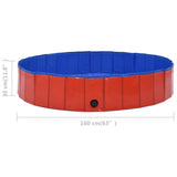 Foldable Dog Swimming Pool Red 160x30 cm PVC 170824