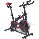 Exercise Training Bike with Pulse Sensors Black and Red 91190