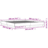 Bed Frame without Mattress Concrete Grey 200x200 cm 3209831