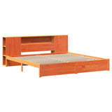 Bed Frame with Storage Headboard with Headboard 2 pcs Wax Brown 3422731