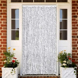 Fly Curtain Light Grey and Dark Grey 100x230 cm Chenille 377398