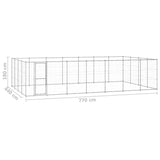 Outdoor Dog Kennel Galvanised Steel 33,88 m 3082320