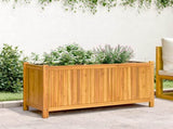Garden Planter with Liner 99.5x38x50 cm Solid Wood Acacia 366441