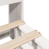 Bookcase Bed without Mattress White 140x190 cm Solid Wood 3323948