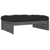 Garden Footstool Grey, Black 825767