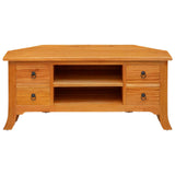 TV Cabinet Natural 100 x 40.5 x 46 cm Solid Mahogany Wood 42009935