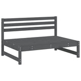 6 Piece Garden Lounge Set Grey Solid Wood Pine 3186615