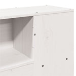 ZNTS Bookcase Bed without Mattress White 200x200cm Solid Wood Pine 3323171