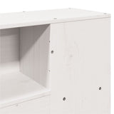 ZNTS Bookcase Bed without Mattress White 200x200cm Solid Wood Pine 3323171