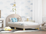 Toddler Bed Frame with Headboard Light Grey 70 x 140 cm 42011026