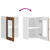 Kitchen Wall Cabinet with Glass Door Lucca Old Wood 853775