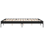 ZNTS Bed Frame Black 160x200 cm Engineered Wood and Metal 845006