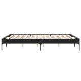 ZNTS Bed Frame Black 160x200 cm Engineered Wood and Metal 845006