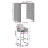 Garden Bar Set Black 3328886