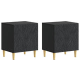 Bedside Table 2 pcs Black 43 x 34.5 x 50 cm Engineered Wood 895028