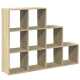 Room Divider Bookcase 3-Tier Sonoma Oak 137.5x29x103.5 cm Engineered Wood 857978