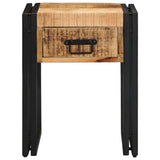 ZNTS Side Table 40x40x50 cm Solid Rough Wood Mango 4016712