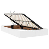 Storage Bed with Mattress Pure White 120 x 190 cm Faux leather 3369938