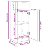 Bathroom Cabinet Grey Sonoma 32x34x90 cm Engineered Wood 817058