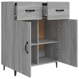 Sideboard Grey Sonoma 69.5x34x90 cm Engineered Wood 817361