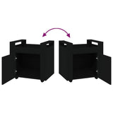Desk Trolley Black 60x45x60 cm Engineered Wood 816609