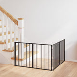 Dog Gate 2 pcs Black 100 x 60 cm Galvanised Steel 891996