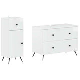 2 Piece Bathroom Cabinet Set BREDA High Gloss White 3417724