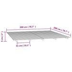 ZNTS Bed Frame without Mattress 200x200 cm Solid Wood Pine 824558